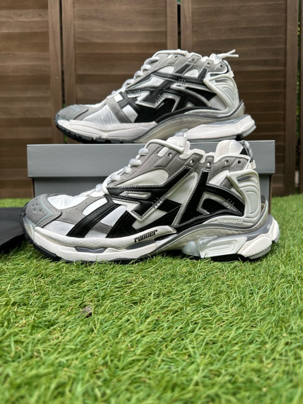 Balenciaga Runner 2.0 Sneakers - Grey/White/Black - Picture 3 of 7